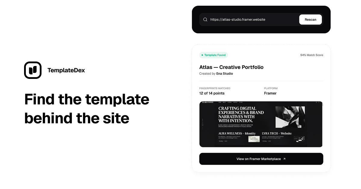 I made a tool to find the original template behind Framer sites